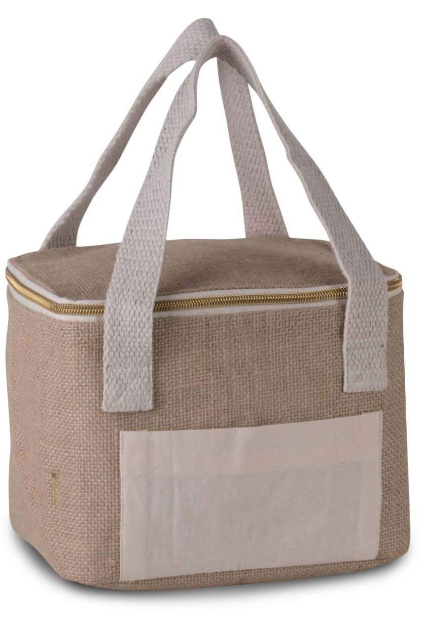 Small Jute Canvas Cooler Bag - Stylish & Insulated
