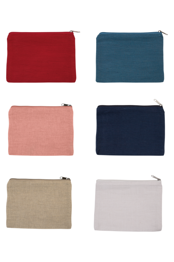Colorful Juco Zip Pouch - Eco-Friendly Travel Bag