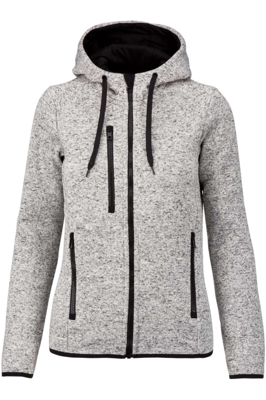 Women's Heather Hooded Fleece Jacket