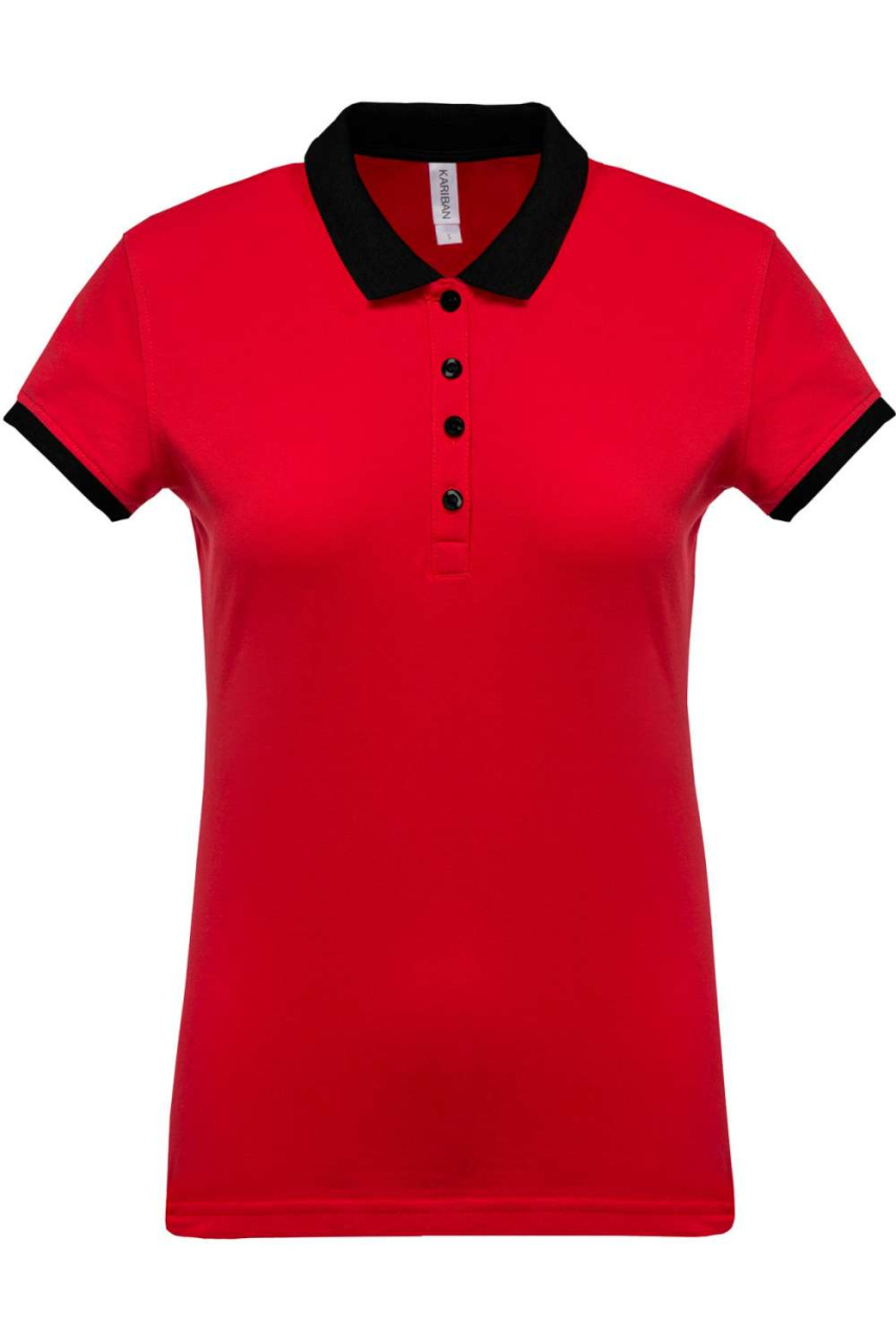 Women's Two-Tone Piqué Polo Shirt