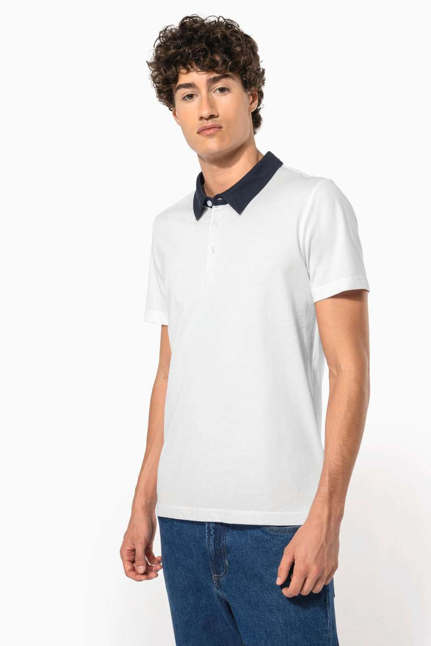 Tricou Polo Bicolor pentru Bărbați - Eleganță și Confort