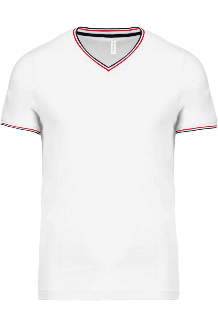 Men's Combed Cotton Piqué V-Neck T-Shirt