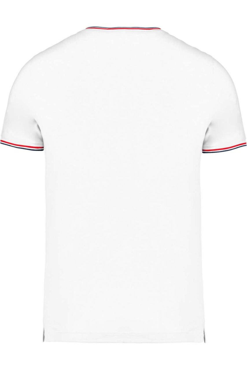 Tricou bărbătesc din bumbac piqué cu decolteu în V