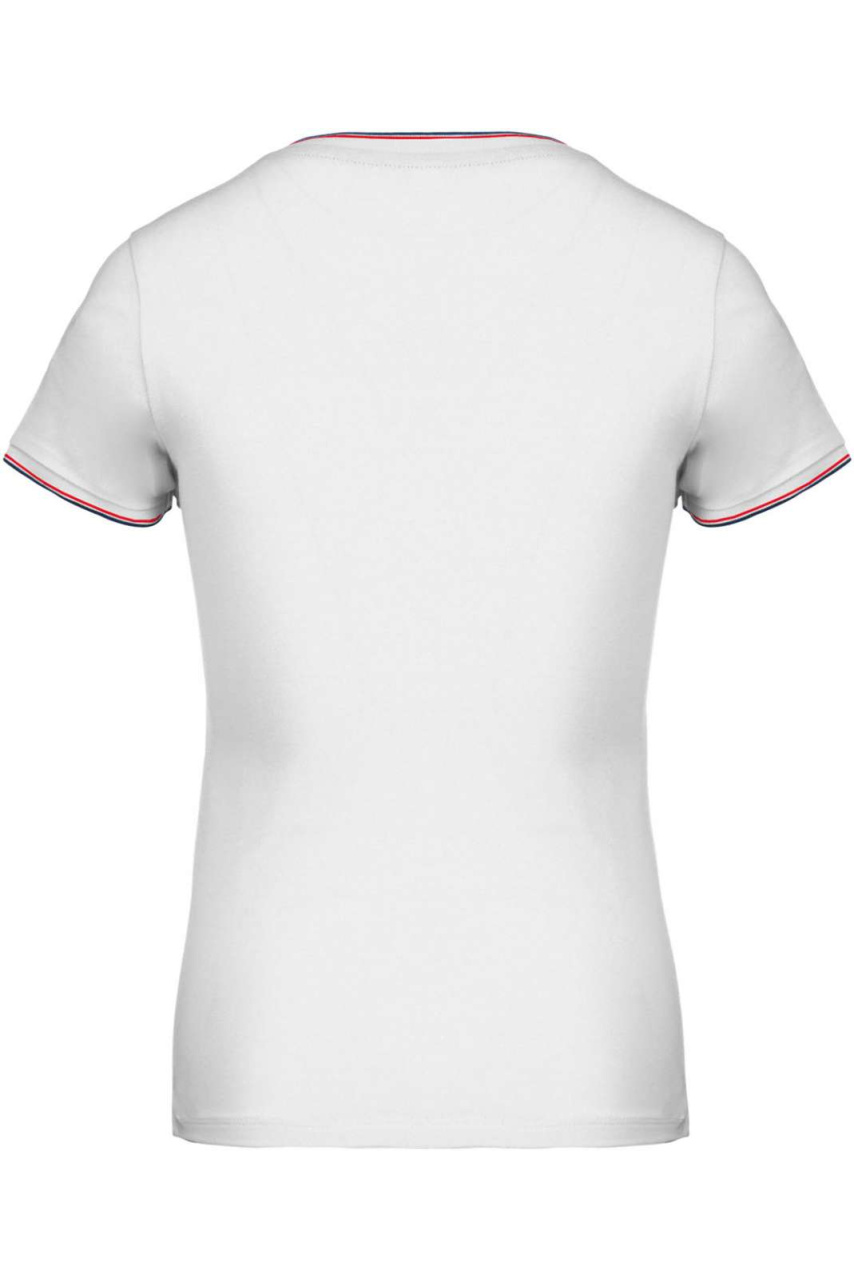 Women's V-Neck Piqué Knit T-Shirt - Stylish & Comfortable