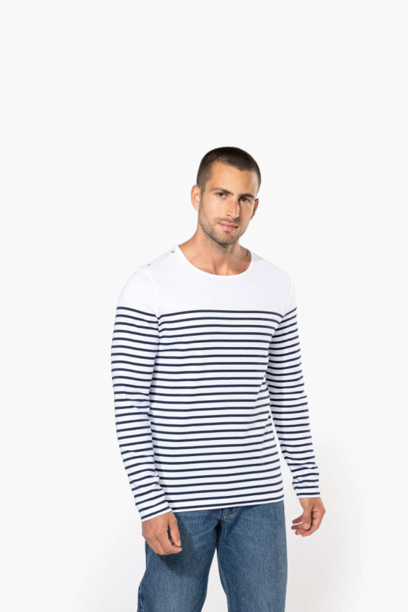 Tricou Bărbați Breton cu Dungi și Mâneci Lungi