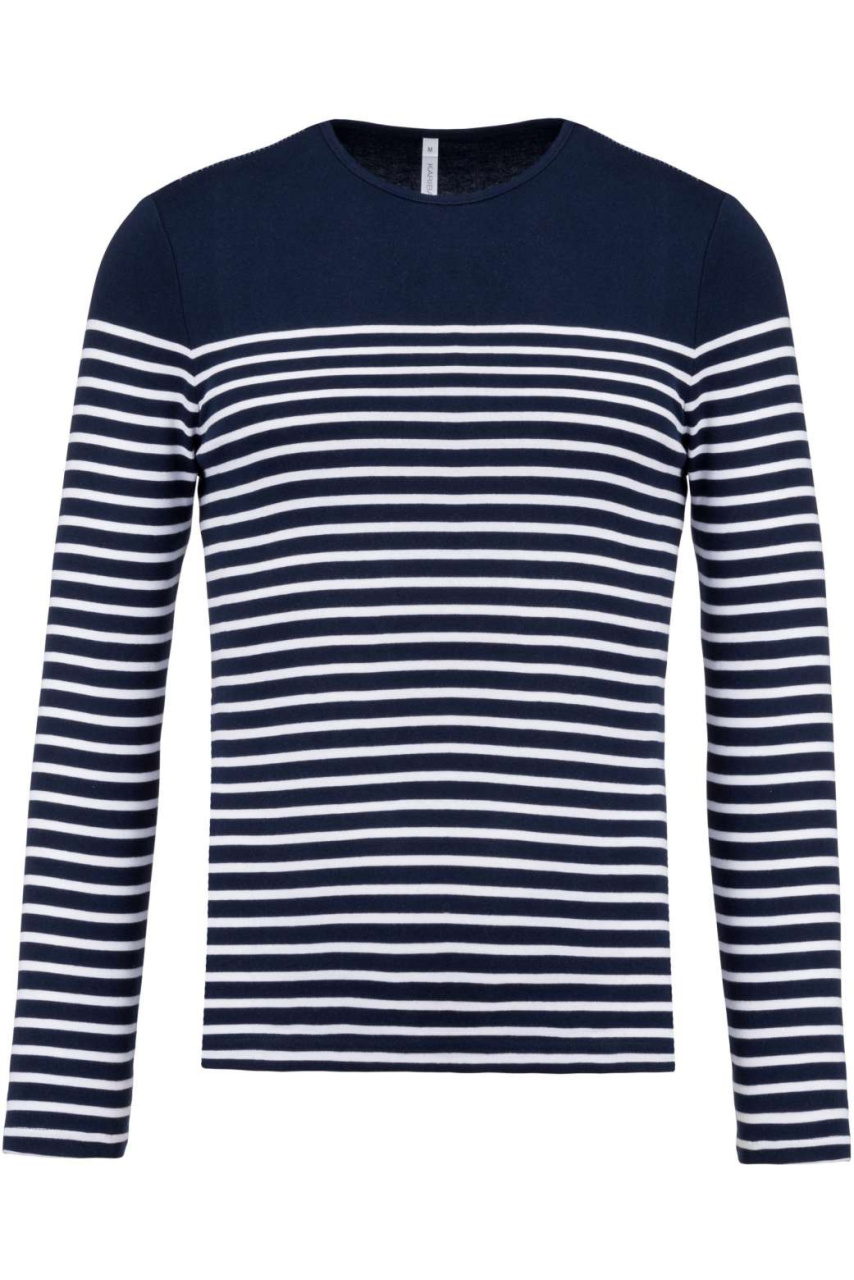 Men’s Long-Sleeved Breton Stripe Top - 100% Cotton