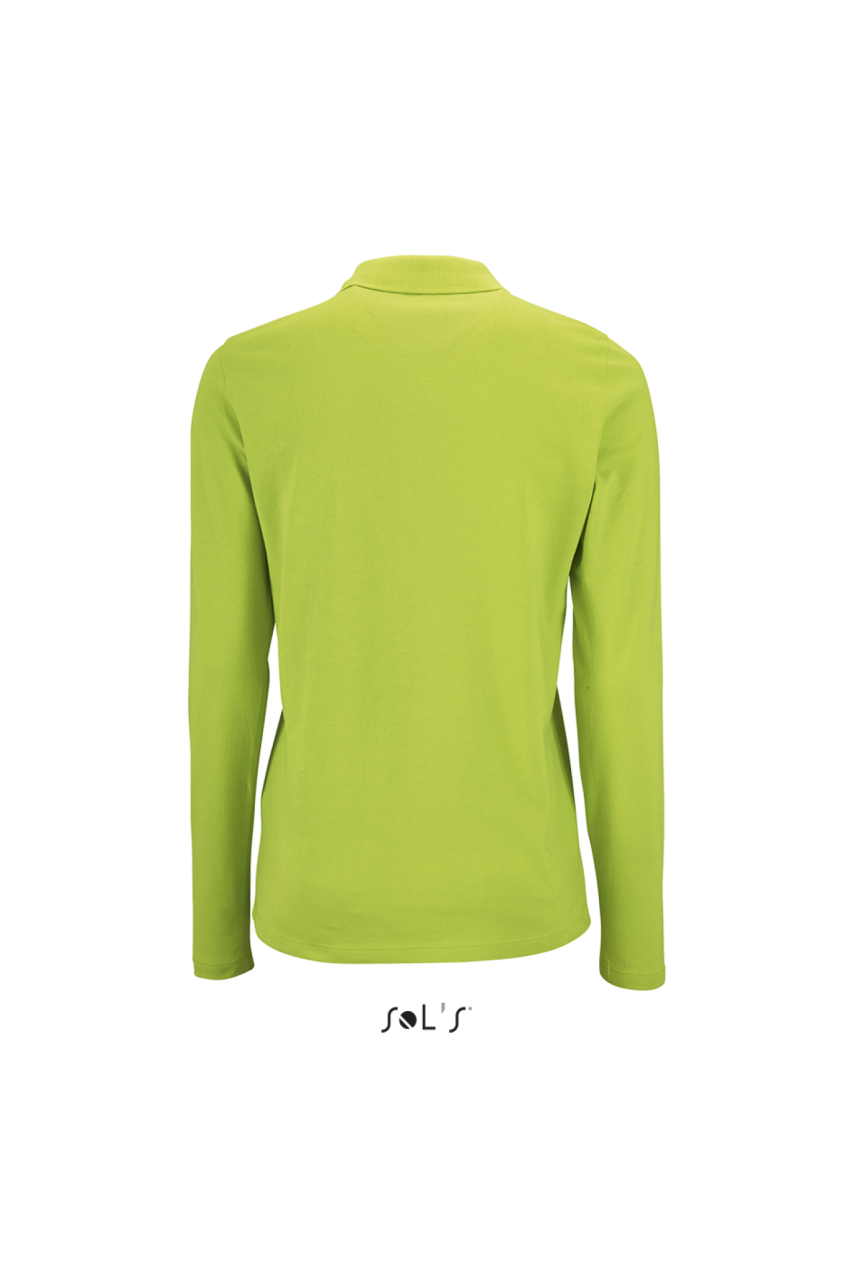 Tricou Polo Piqué cu Mâneci Lungi pentru Femei