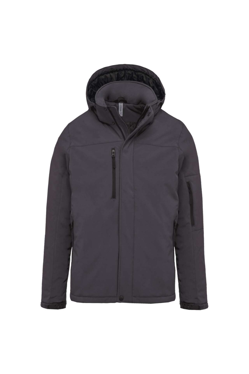 Men's Hooded Softshell Lined Parka - Water-Resistant