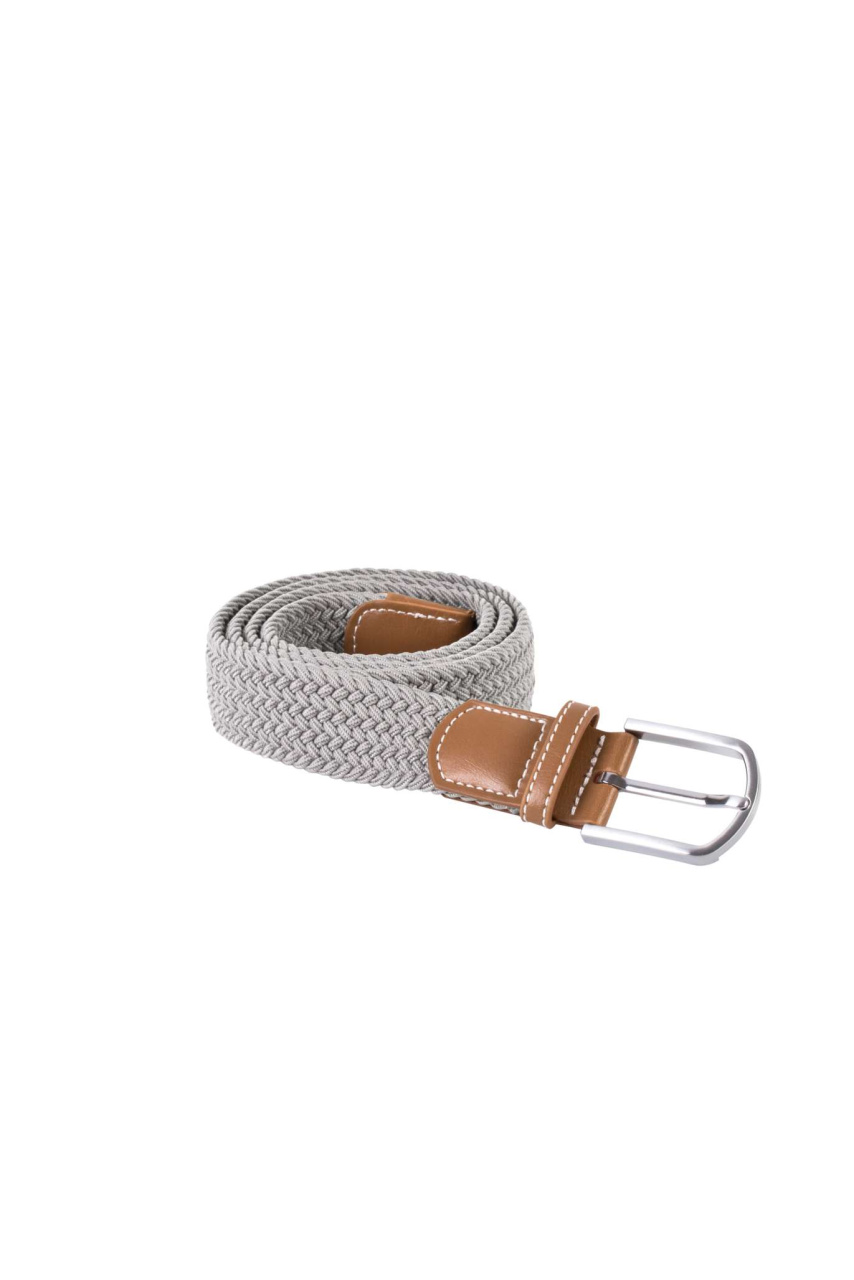 Braided Elasticated Belt with Metal Buckle