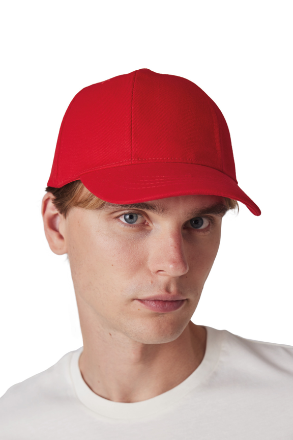 Six-Panel Brushed Cotton Cap with Adjustable Fit