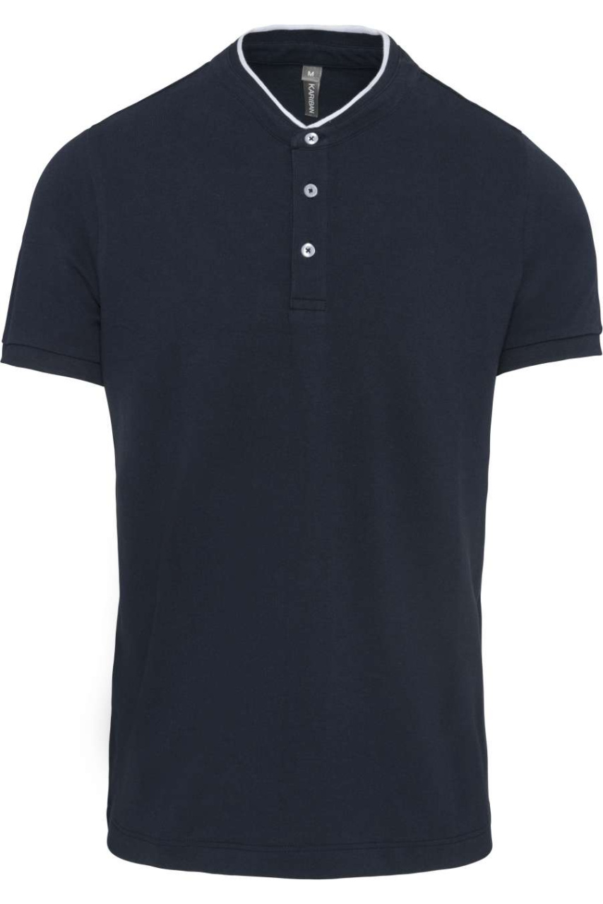 Tricou Polo Bărbați cu Guler Mandarin