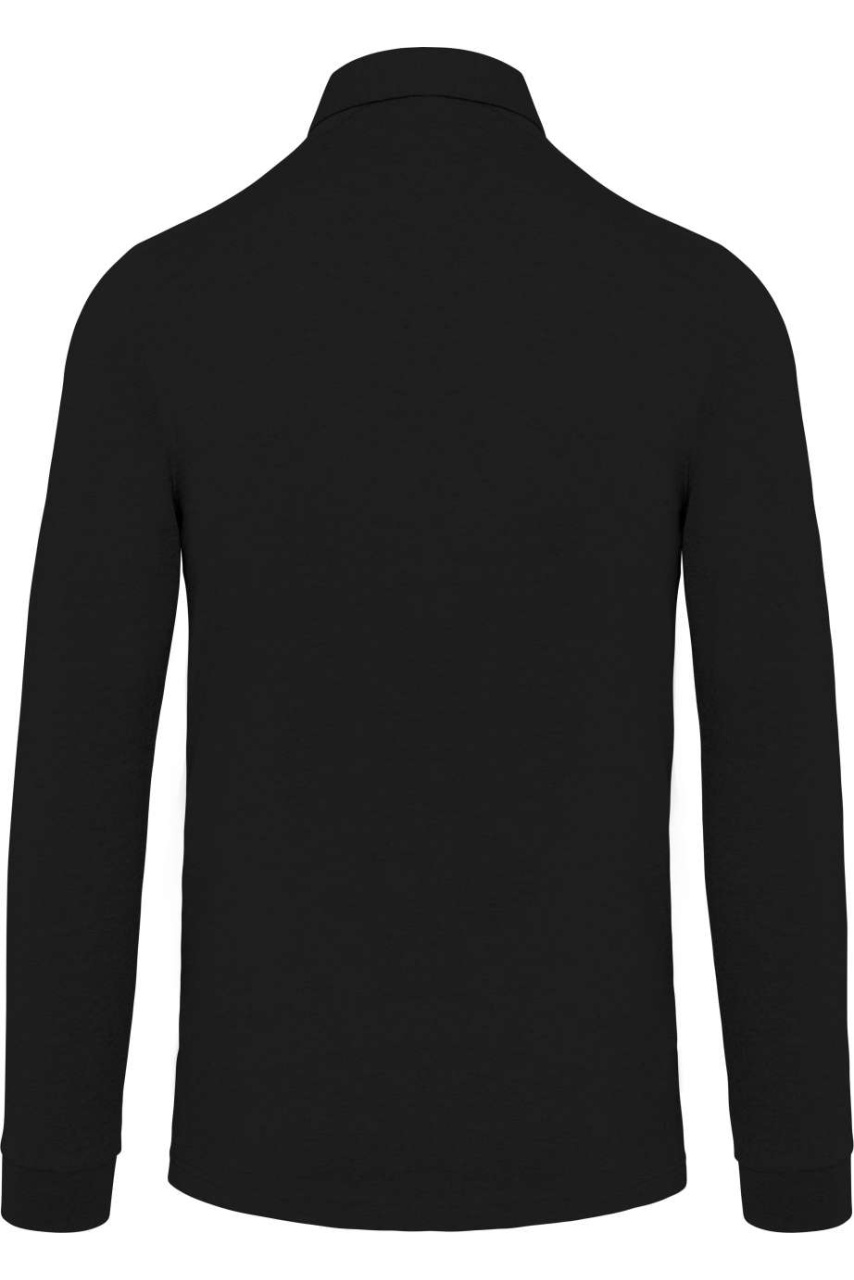 Tricou Polo Bărbați cu Mâneci Lungi din Bumbac