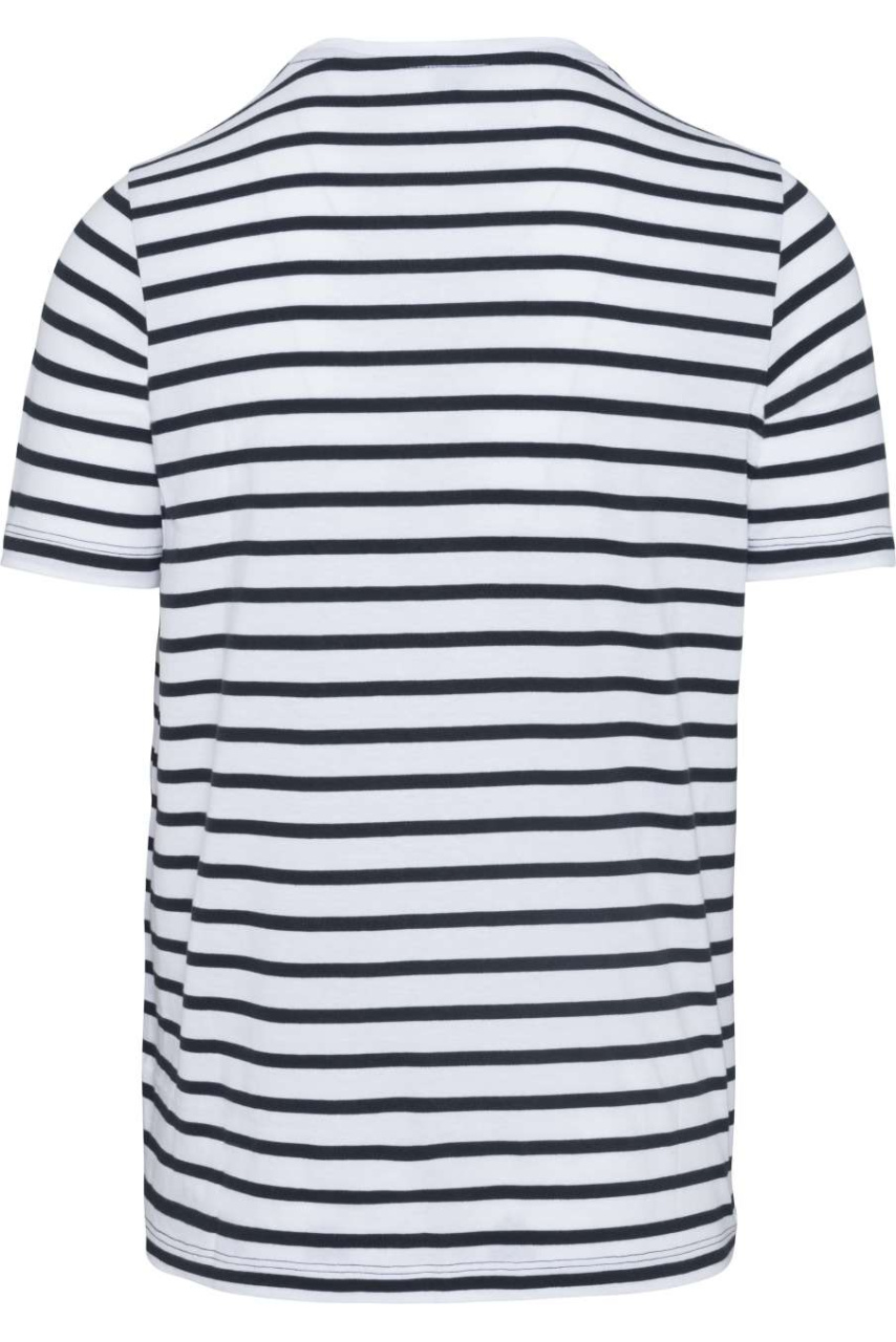 Tricou Marinăresc cu Dungi și Buzunar
