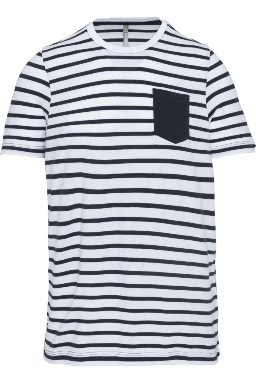 Tricou Marinăresc Copii cu Dungi și Buzunar