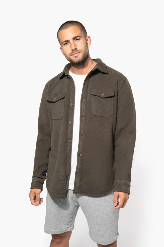 Cămașă Overshirt din Fleece cu Sherpa