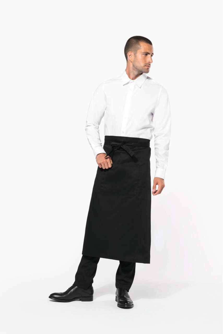 Polycotton Extra-Long Apron with Pocket
