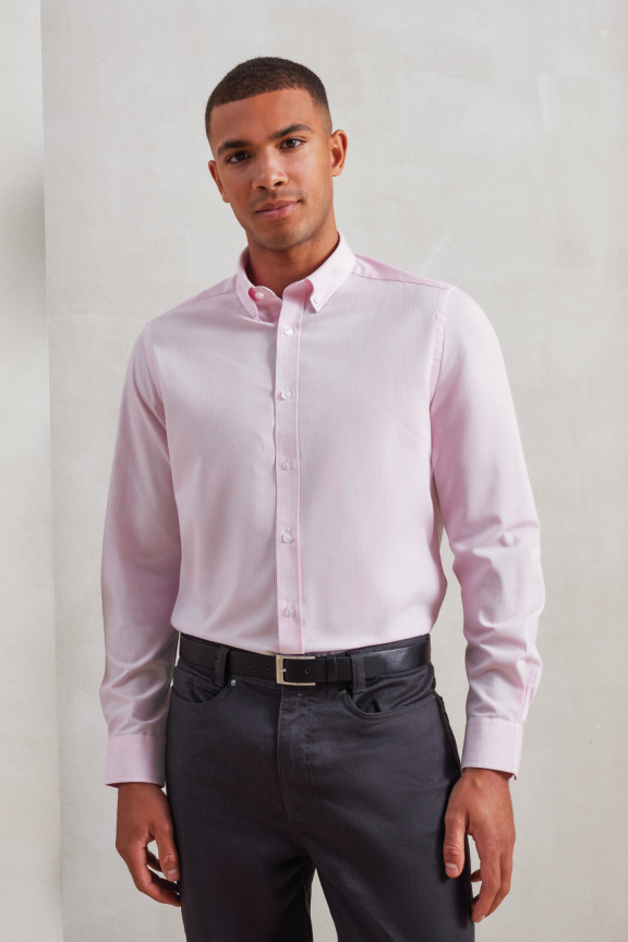 Men’s Cotton Rich Oxford Striped Shirt