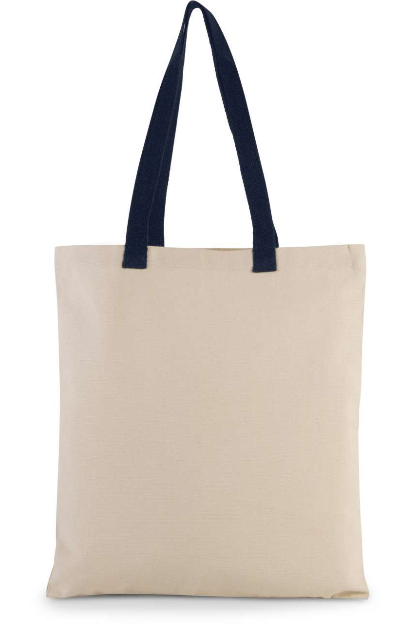 Canvas Shopper Bag with Contrast Handles