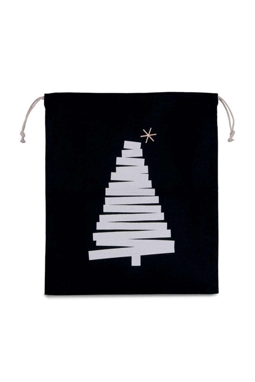 Cotton Christmas Tree Drawcord Bag