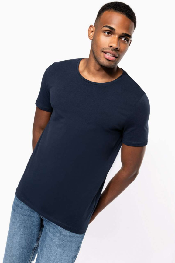 Tricou Bărbați cu Mâneci Scurte și Guler Rotund