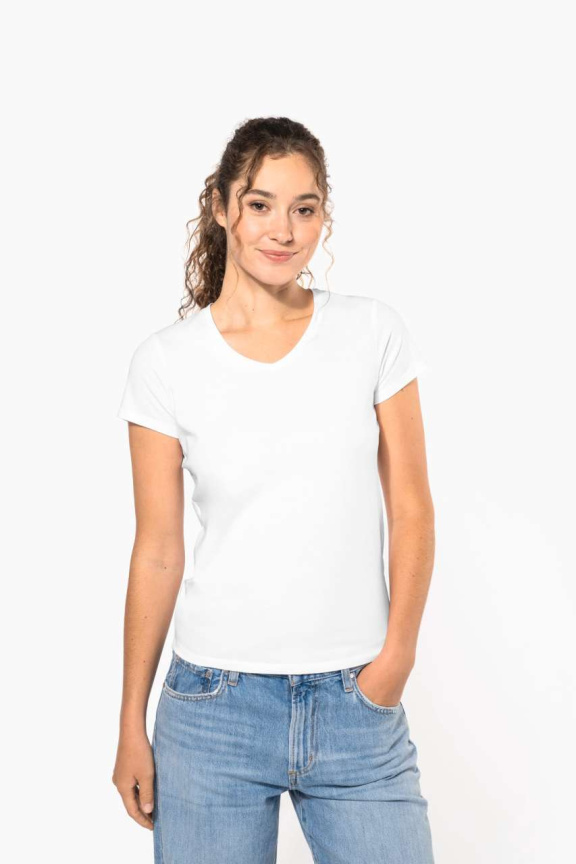 Women's Short-Sleeve V-Neck T-Shirt - Stylish & Comfy