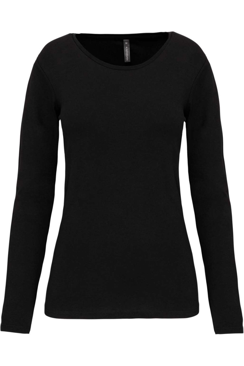 Tricou Damă cu Mâneci Lungi și Guler Rotund