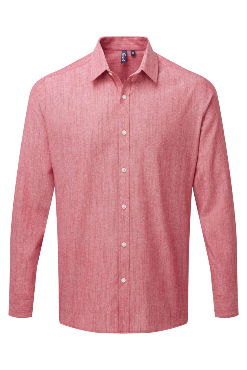 Men's Cotton Slub Chambray Long Sleeve Shirt