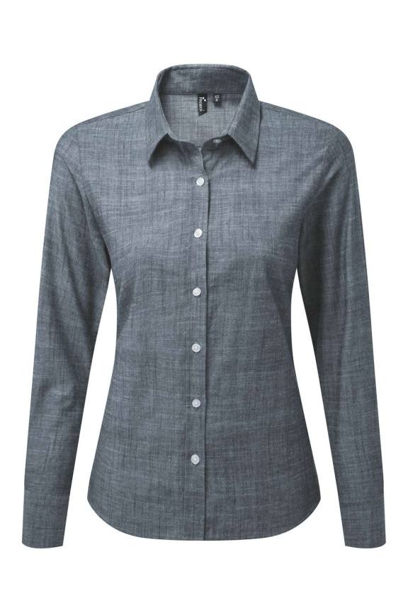 Women's Cotton Slub Chambray Shirt - Long Sleeve