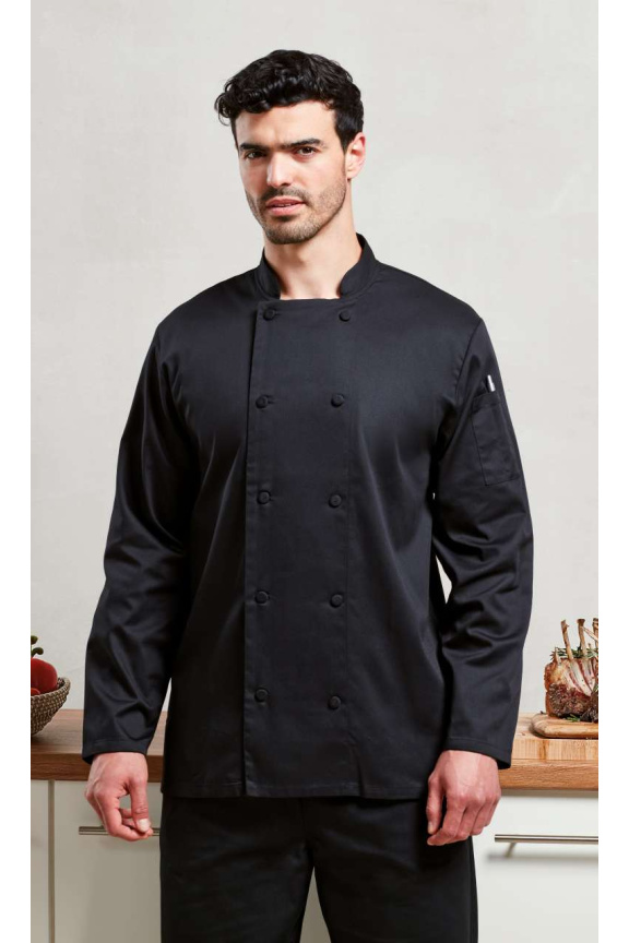Jachetă Chef Coolchecker® cu Mâneci Lungi