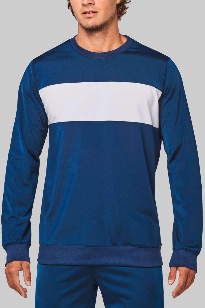 Men's Polyester Sweatshirt with Contrast Band