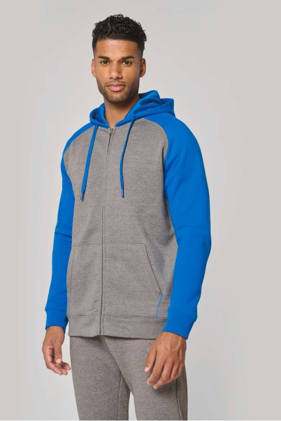 Jachetă Fleece cu Glugă Bicolor Unisex