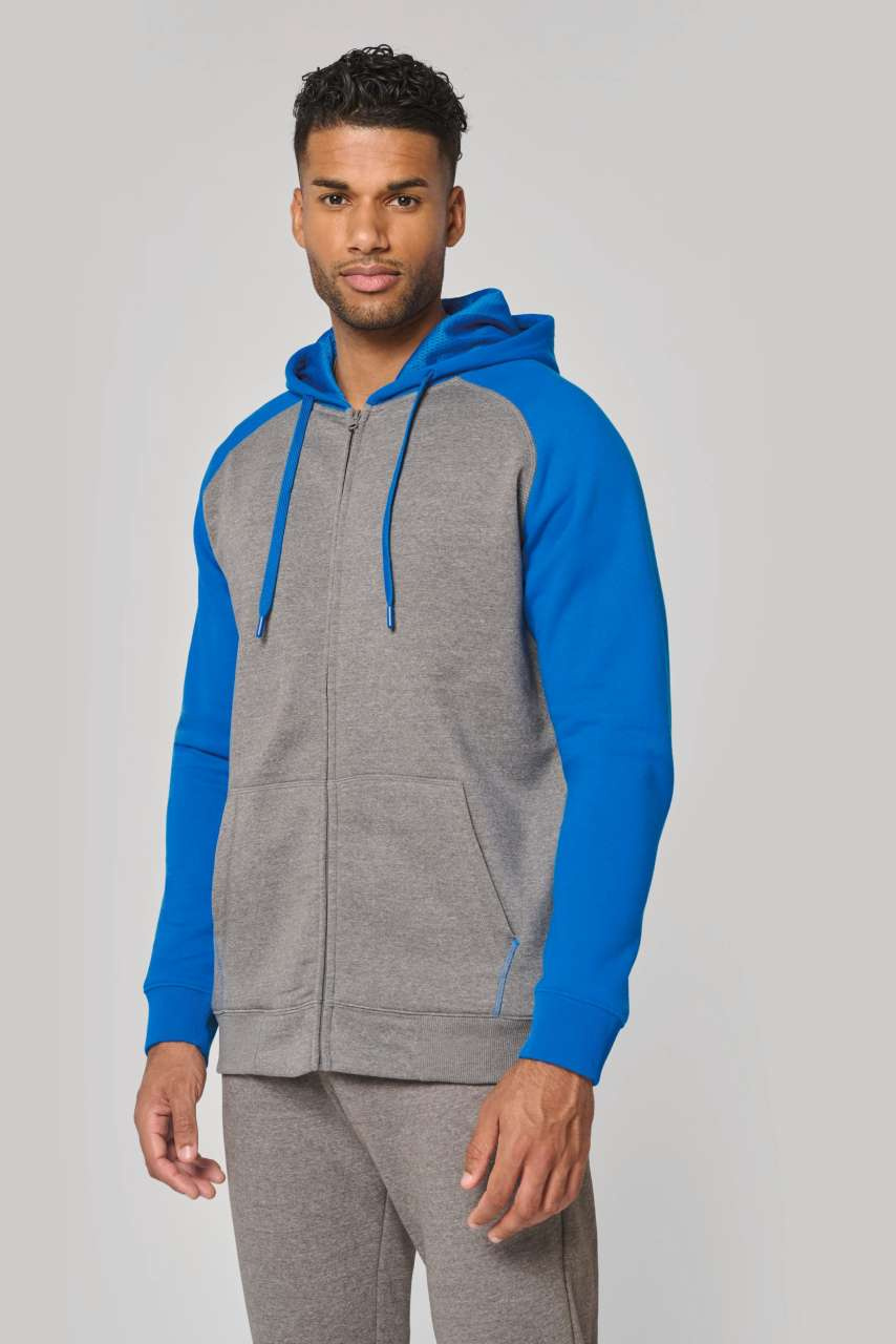 Jachetă Fleece cu Glugă Bicolor Unisex