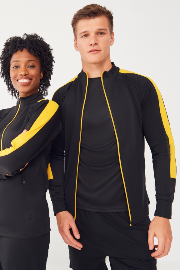 Men's Contrast Panel Knitted Tracksuit Top