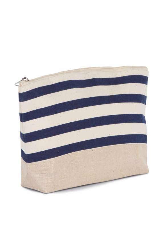 Nautical Print Cotton-Jute Accessories Pouch