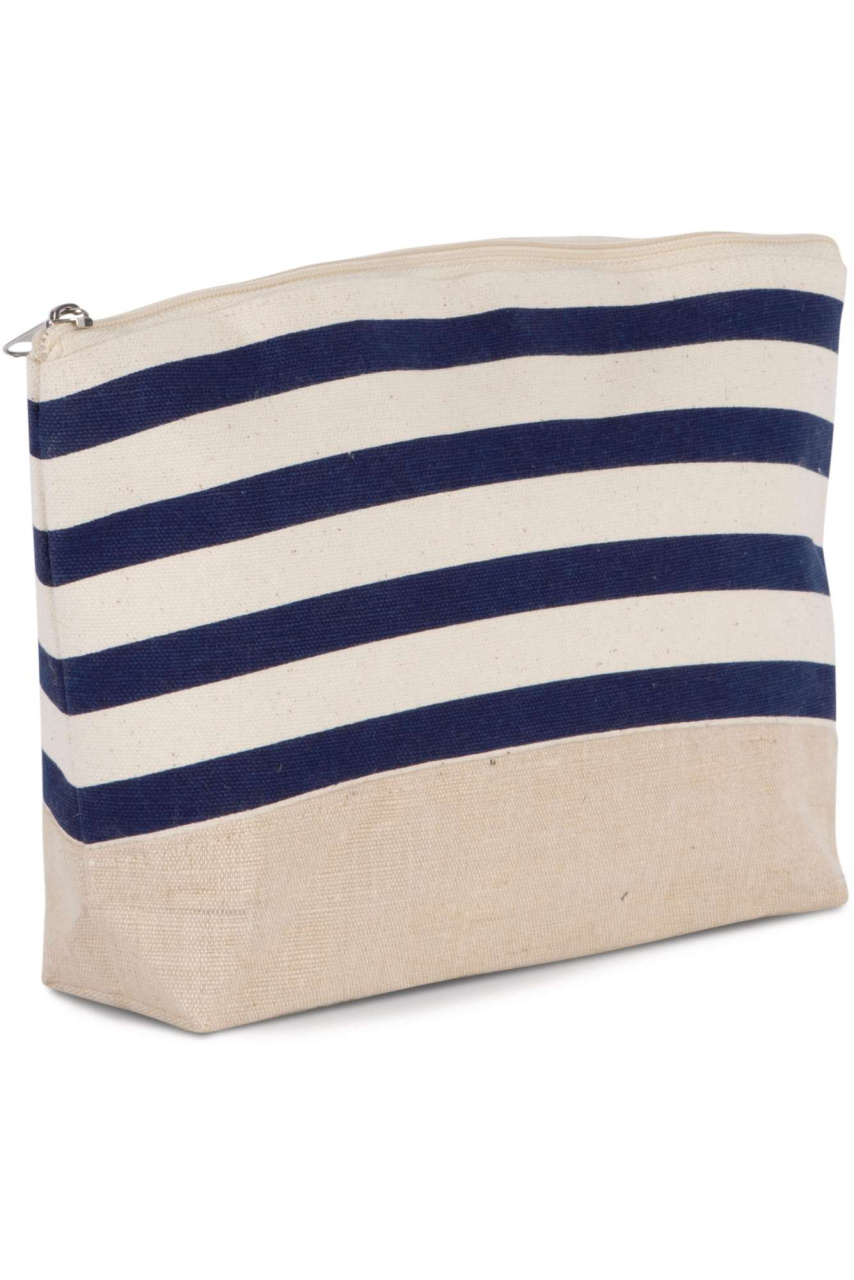 Nautical Print Cotton-Jute Accessories Pouch