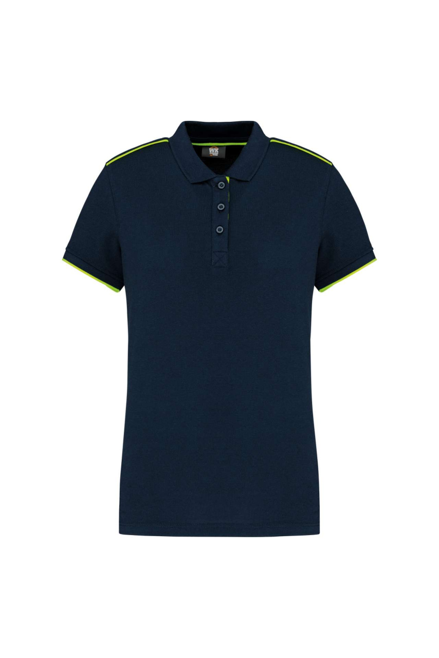 Women's Short-Sleeve Contrast Polo Shirt