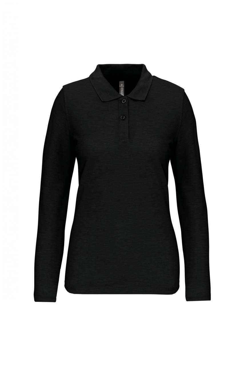 Women's Long-Sleeved Piqué Polo Shirt - Stylish & Comfortable