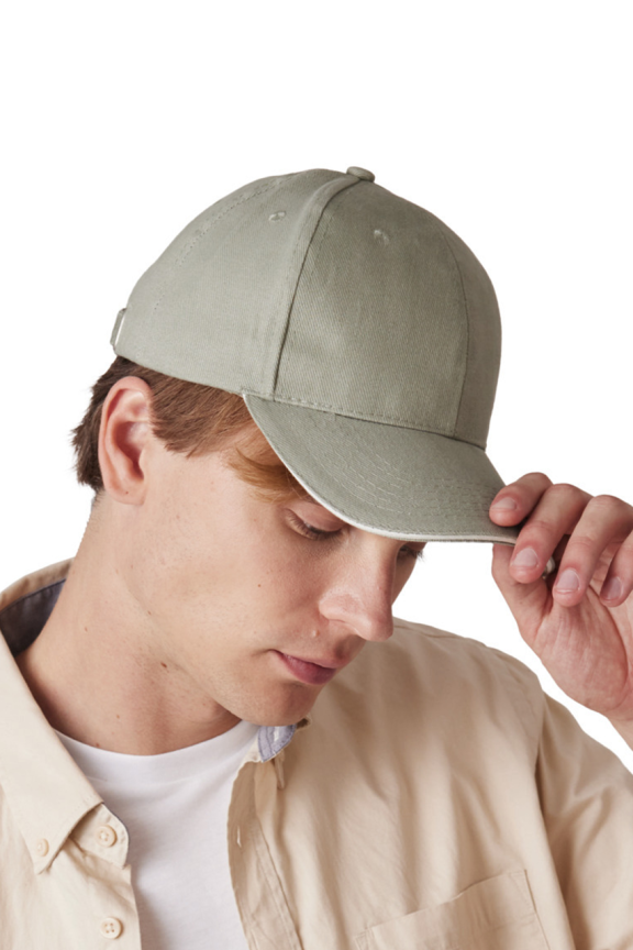 Organic Cotton Cap with Contrasting Peak