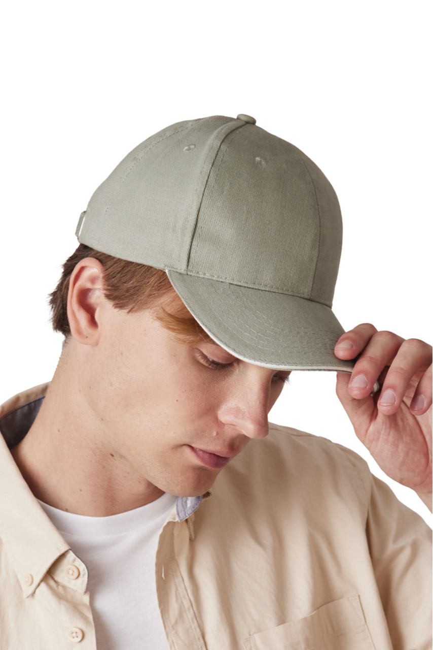 Organic Cotton Cap with Contrasting Peak