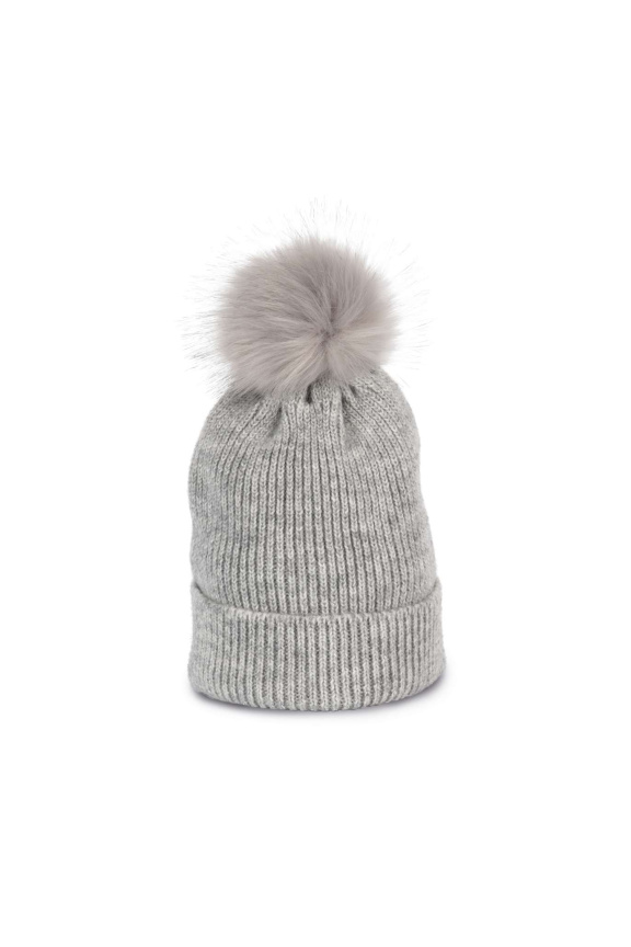 Recycled Yarn Knitted Bobble Beanie