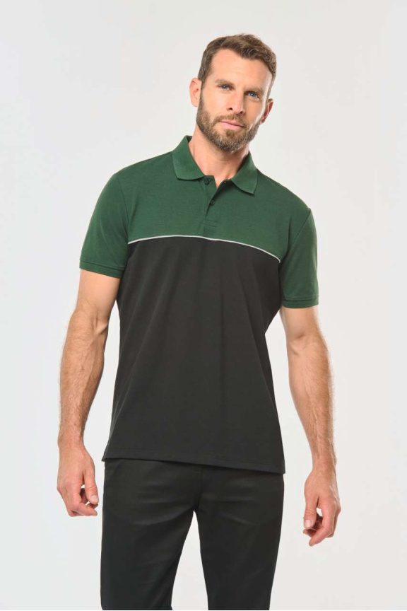 Unisex Eco-Friendly Two-Tone Polo Shirt