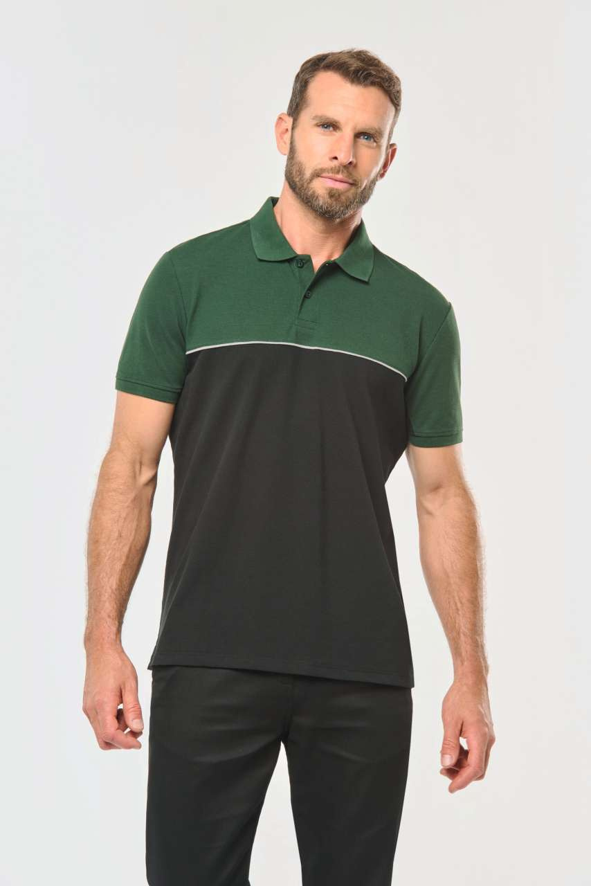 Unisex Eco-Friendly Two-Tone Polo Shirt