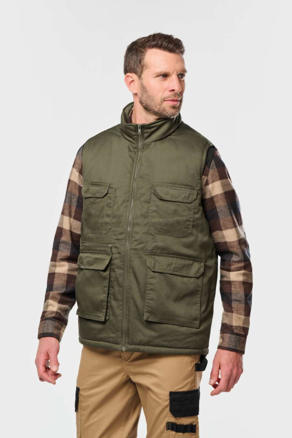 Vestă unisex căptușită cu buzunare multiple
