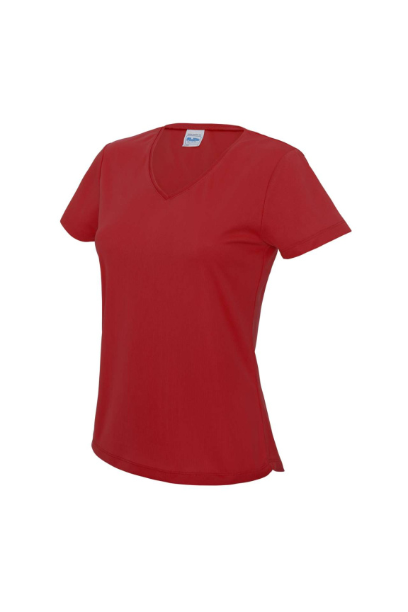 Tricou Sport de Damă cu Guler în V - Confort și Stil