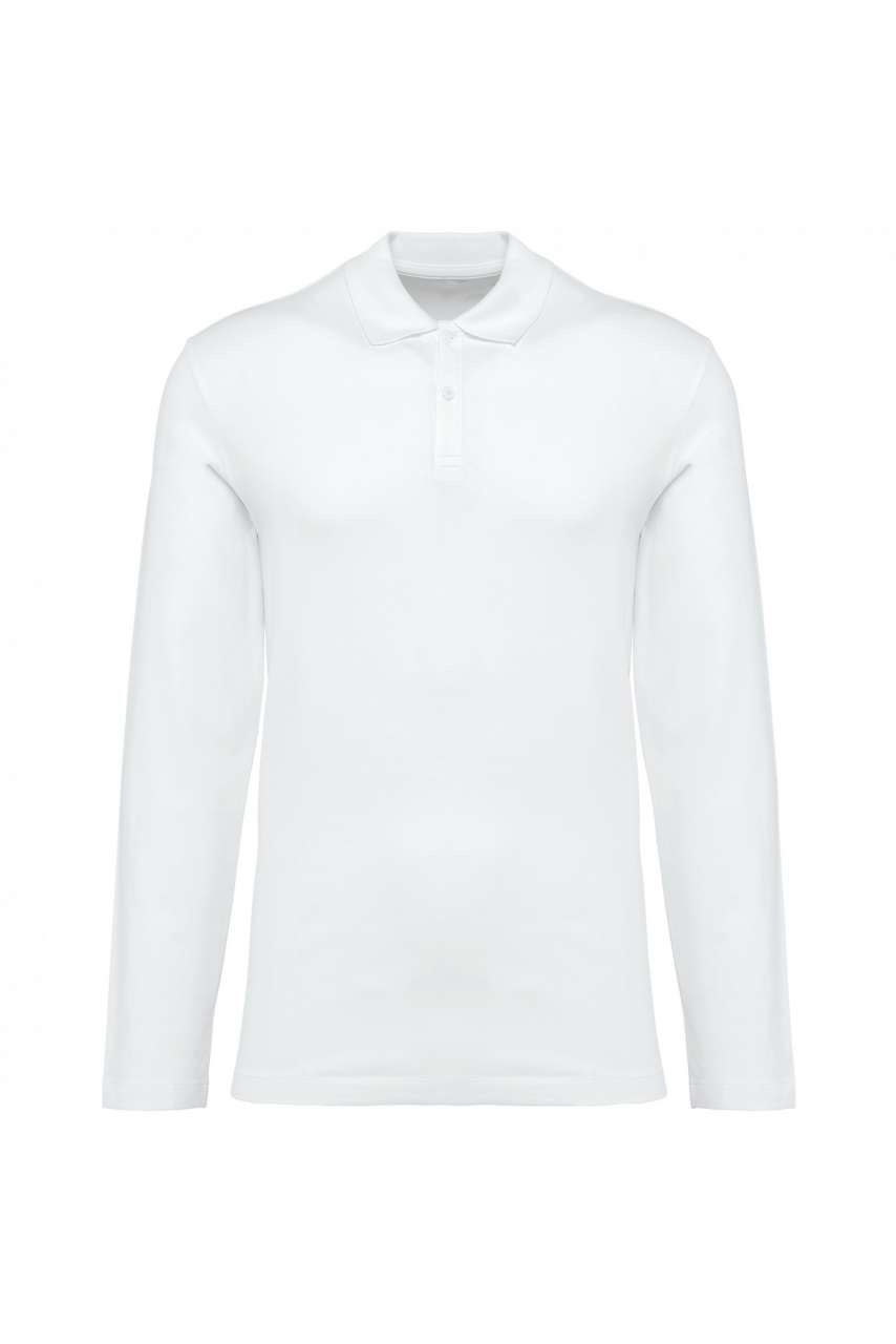 Tricou Polo Bărbați cu Mâneci Lungi din Supima®