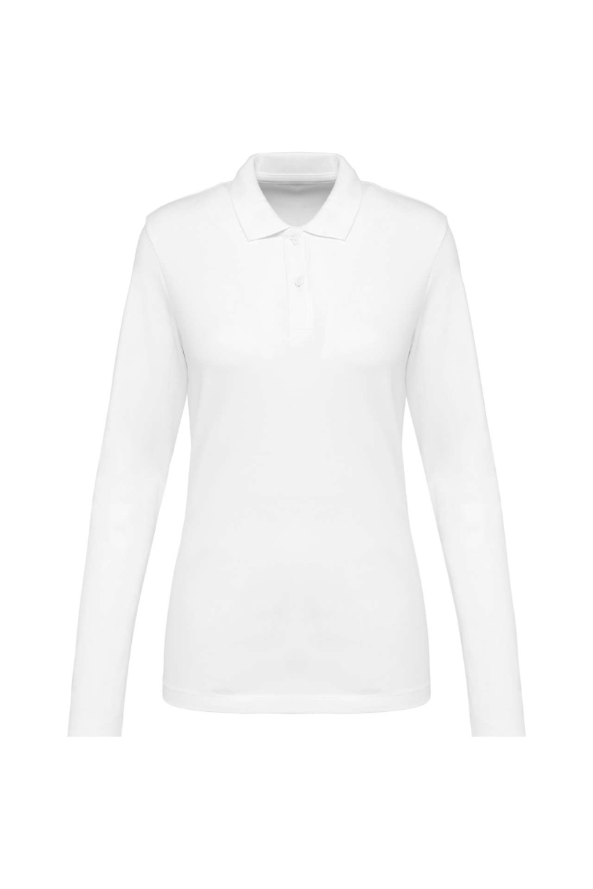Tricou Polo Dama cu Mâneci Lungi din Supima®