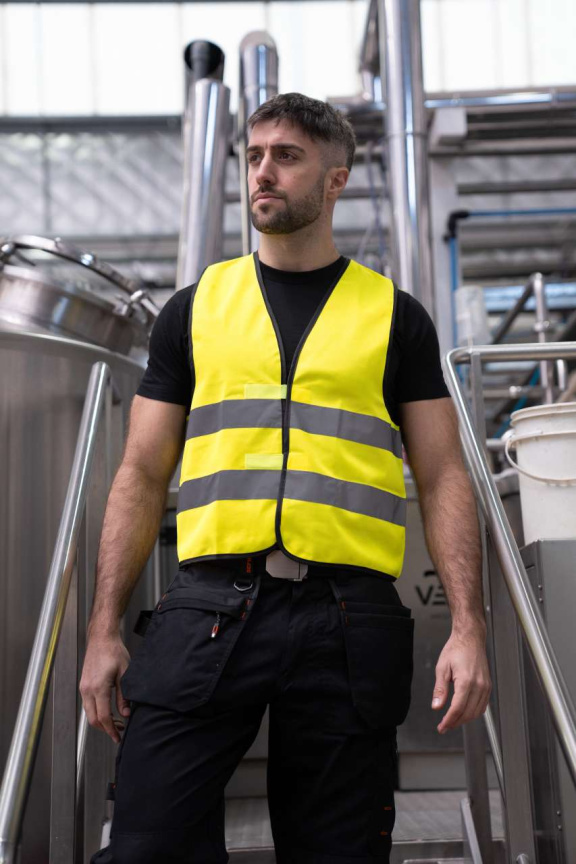 High-Visibility Safety Vest with Reflective Strips