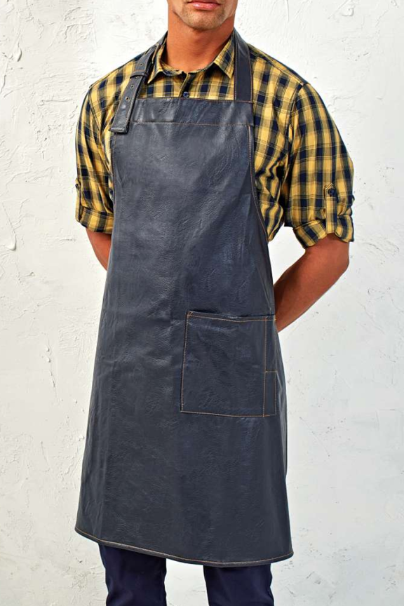 Water Resistant Faux Leather Bib Apron