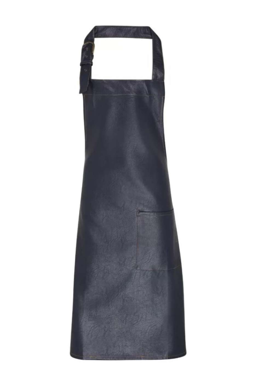 Water Resistant Faux Leather Bib Apron