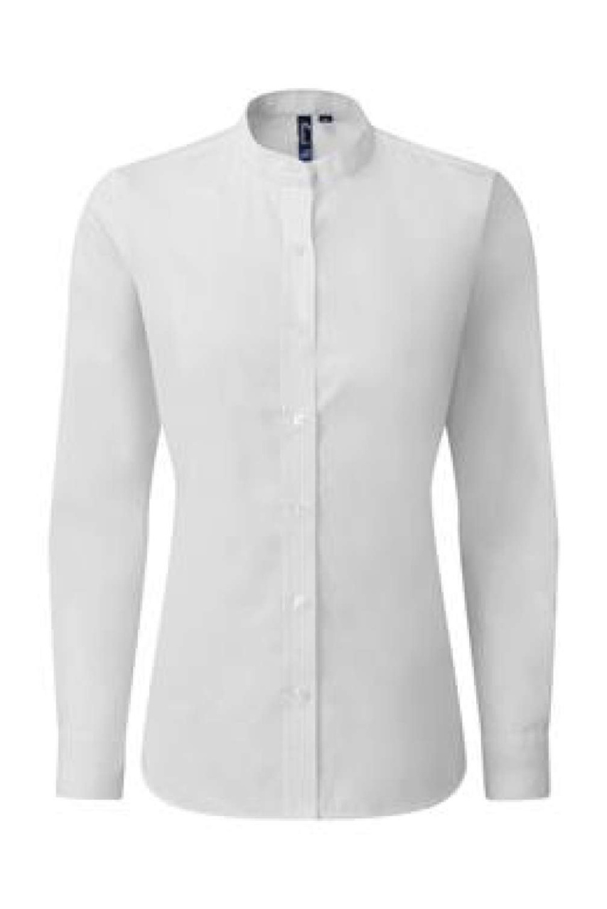 Women's Banded Collar Grandad Shirt